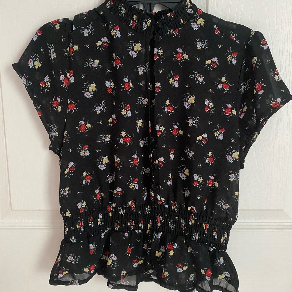 Black lace see thru top
